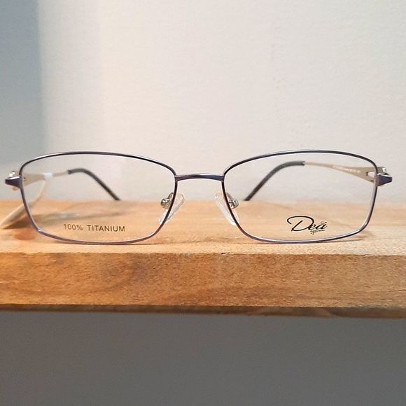 100% Titanium Eyeglass Frame, Woman, Rx'able, Purple Glasses, 56 16 140 NEW - Picture 11 of 11